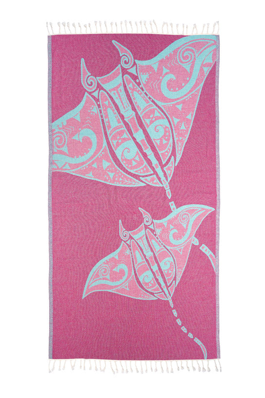 Manta Ray Rose - Turkish Towel