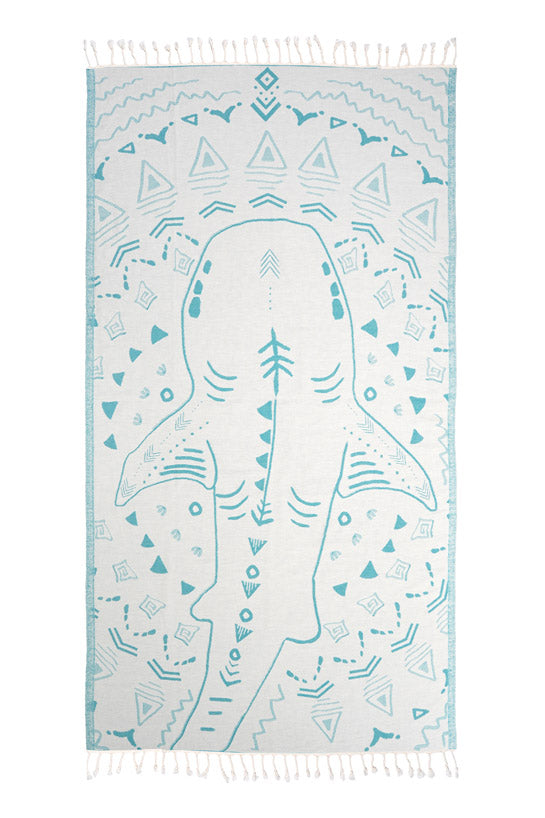 Shark Turquoise - Turkish Towel