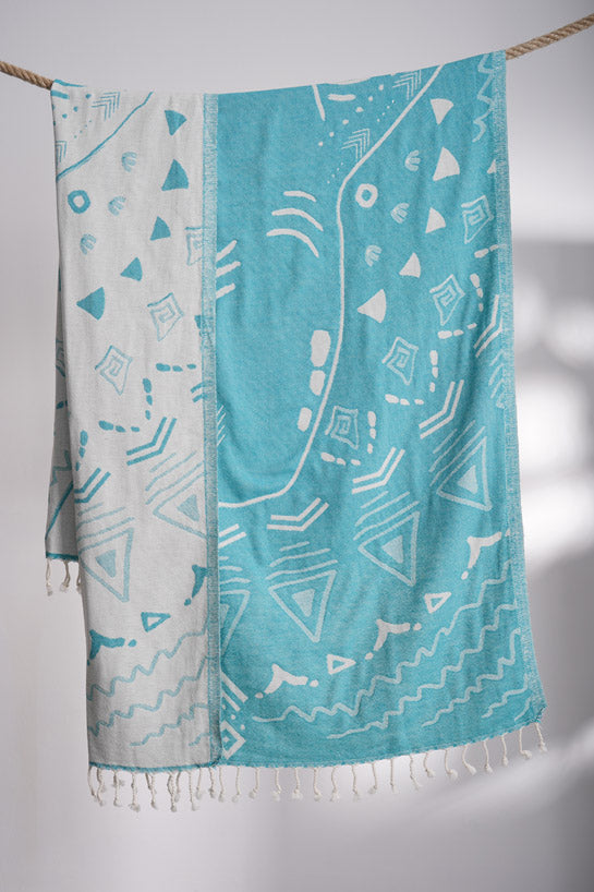 Shark Turquoise - Turkish Towel