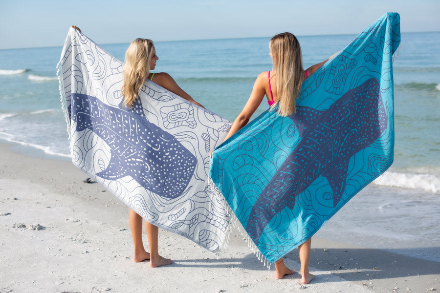 Whale Shark Turquoise - Turkish Towel