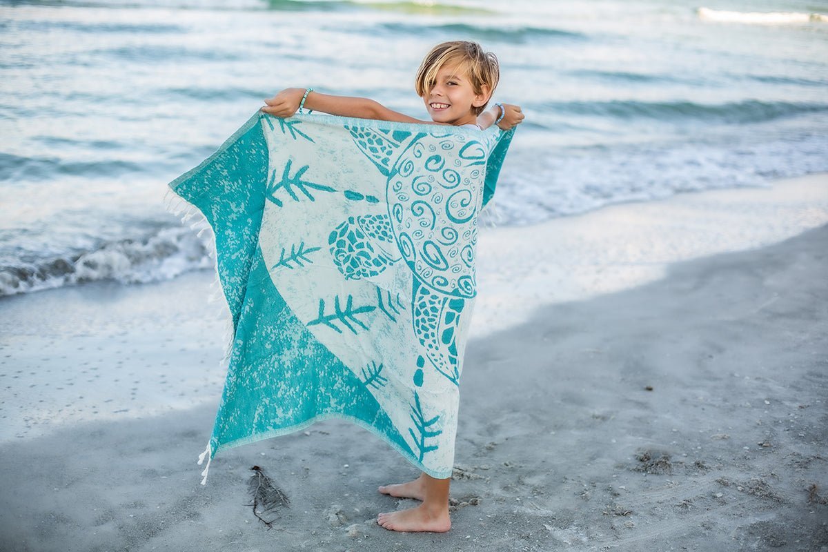 Sea Turtle Turquoise - Turkish Towel