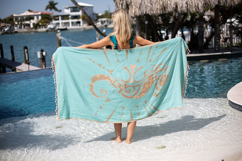 Seahorse Vert Pale - Turkish Towel