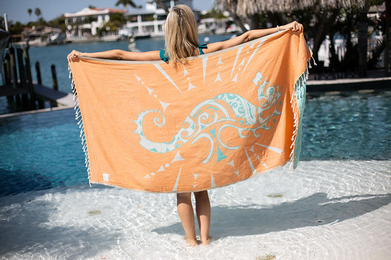 Seahorse Vert Pale - Turkish Towel
