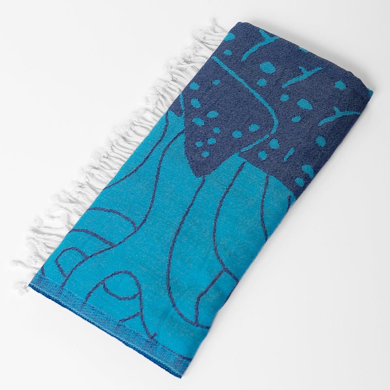 Whale Shark Turquoise - Turkish Towel